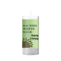 World Magic Sacred White Sage Candle - 2X4