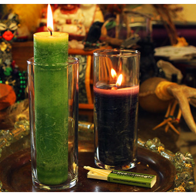 Blessed Herbal Coventry Glass Candle Holders