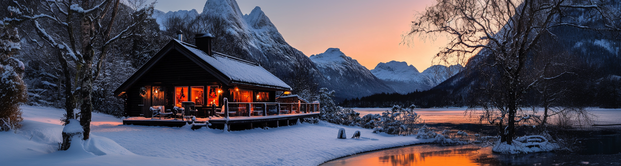 A winter scene in Scandinavia